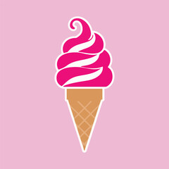 Solid Pink Cupcake, Balloons, Heart, Flamingo & Ribbon Vector Designs for National Pink Day - Minimalist Style, Solid Colors, Flat Vector Illustration