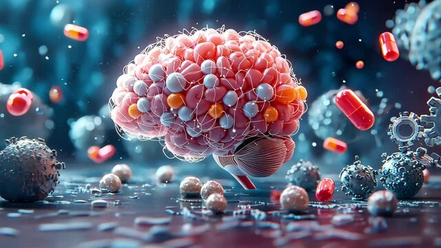 Exploring the relationship between brain health and medication in a digital environment filled with microorganisms