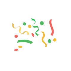 Party popper confetti joy festive birthday celebration emoji vector symbol sign icon illusration