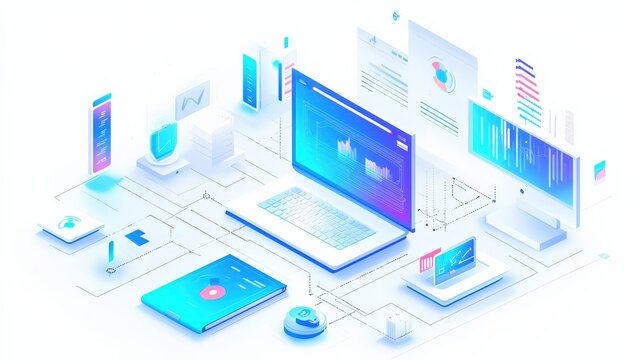 Digital Transformation Ecosystem Illustration