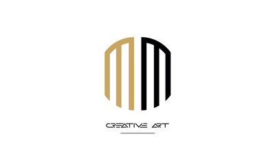 MM, M abstract letters logo monogram