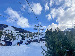 Ski slope at Cerro Catedral, Bariloche, Argentina.