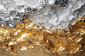 Gold and silver. AI generated illustration.