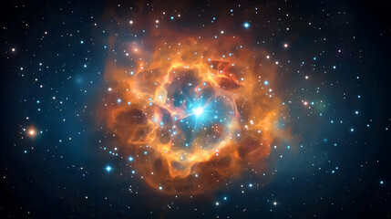 Obraz premium Stunning Galactic Nebula Explosion In Deep Space
