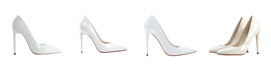 Elegant White High Heels Collection Stylish Pointed Toe Pumps for Women