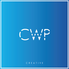 CWP Creative Minimal monogram and logo. Elegant leaves. Modern design. Premium Vector latter logo design. Creative Logo. Vector Illustration logo. letters Logo. Brand Identity Logo. Company Logo.