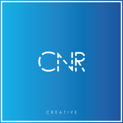 CNR Creative Minimal monogram and logo. Elegant leaves. Modern design. Premium Vector latter logo design. Creative Logo. Vector Illustration logo. letters Logo. Brand Identity Logo. Company Logo.
