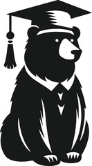 Black bear vector silhouette
