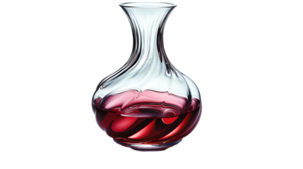 Swirl glass decanter for red wine, luxury modern barware design
