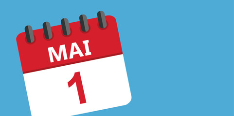 simple calendar icon 1 may labor day vector illustration