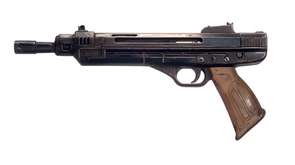 Retro SciFi Pistol with Isolated.