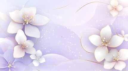 Elegant White Flowers with Purple Background.