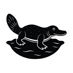 digital platypus in a simulated river