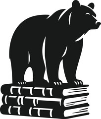 Black bear vector silhouette