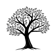 Obraz premium Diamond Gem Shaped Tree Icon