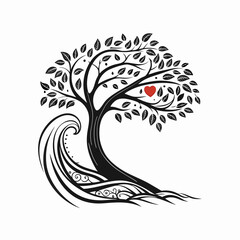 Wave Shaped Tree Representing Balance