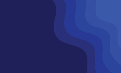 blue gradient wave vector with blank area on blue horizontal background