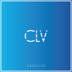 CLV Creative Minimal monogram and logo. Elegant leaves. Modern design. Premium Vector latter logo design. Creative Logo. Vector Illustration logo. letters Logo. Brand Identity Logo. Company Logo.