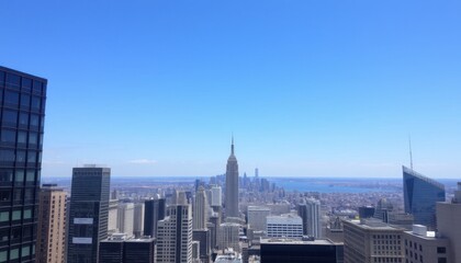 Obraz premium Cityscape view from high above