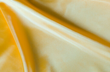 Golden silk cloth with silky sheen and beautiful natural draping