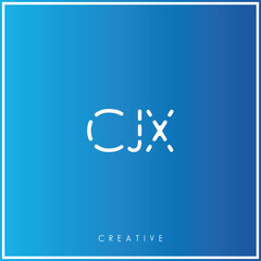 CJX Creative Minimal monogram and logo. Elegant leaves. Modern design. Premium Vector latter logo design. Creative Logo. Vector Illustration logo. letters Logo. Brand Identity Logo. Company Logo.