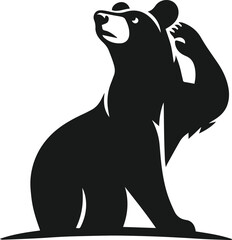 Black bear vector silhouette