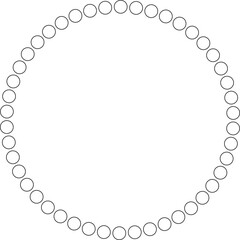 Dotted line circular round frame, symbol, icon
