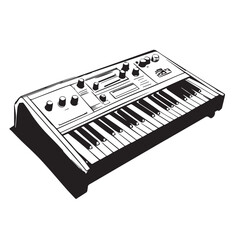 Fototapeta premium synthesizer isolated on white