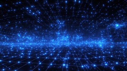 Obraz premium Digital Network Space Exploration