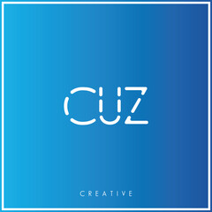 CUZ Creative Minimal monogram and logo. Elegant leaves. Modern design. Premium Vector latter logo design. Creative Logo. Vector Illustration logo. letters Logo. Brand Identity Logo. Company Logo.