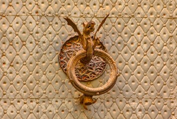 Detail from the medieval door in Valencia, Spain