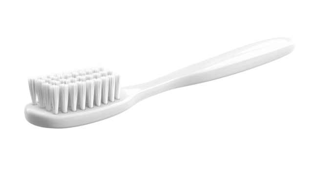Professional White Toothbrush Isolated on White Background for Dental Care Concepts
