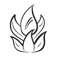 Minimalist Line Art Plant Icon – Hand Drawn Botanical Design