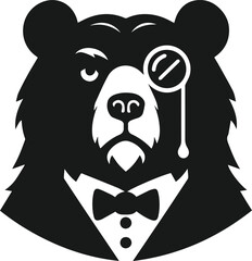 Black bear vector silhouette