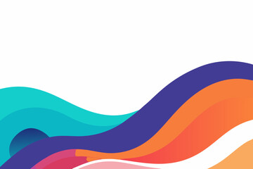 Abstract Smooth Shape Background on White