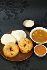Sambar Vada with Idli Sambar