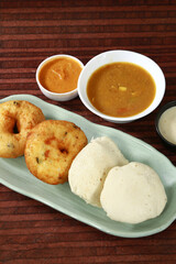 Sambar Vada with Idli Sambar