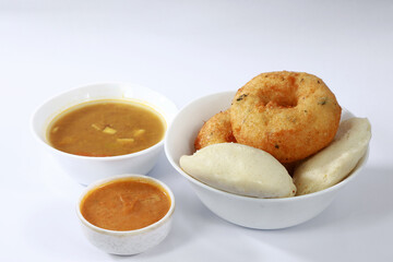 Sambar Vada with Idli Sambar