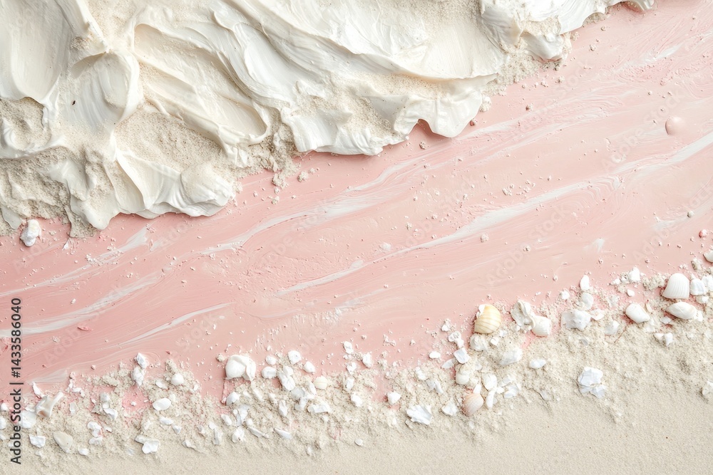 Poster abstract textured design with pastel color scheme.
