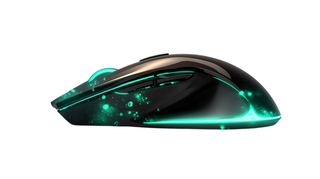 Professional Computer Mouse Isolated on Transparent Background for Design Projects