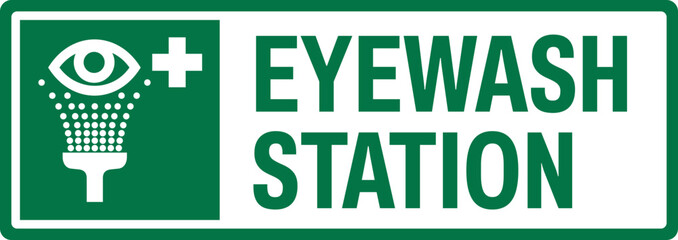  emergency and first aid safety signs v2 uppercase text_eyewash station_landscape size 1/2 a4,a3,a2,a1	
