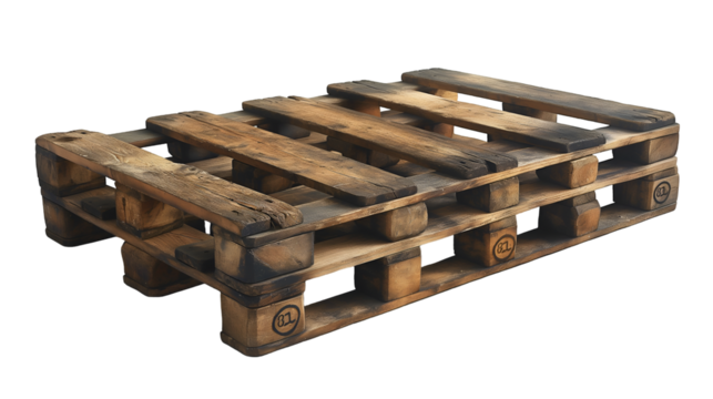 Aged wooden pallet texture, stacked cargo crate background, vintage industrial grunge design