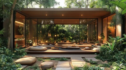 Tropical Modern Garden Pavilion.