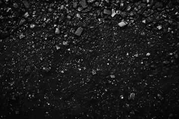 Close-up view of dark, fragmented coal particles.