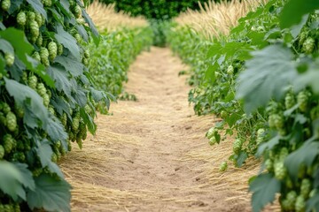 Path through hop plants