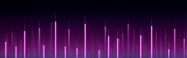 Abstract financial graph concept with glowing lines and dots on dark gradient background, modern data visualization in bokeh style.