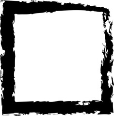 Set of square frames in grunge style. Elements for tags, labels, cards
