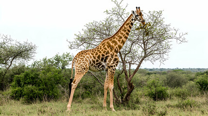 Obraz premium Giraffe Standing In African Savanna