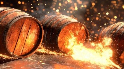 Electrical sparks near chemical storage barrels