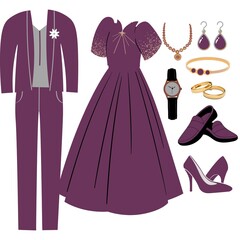 Fashion wedding dress set